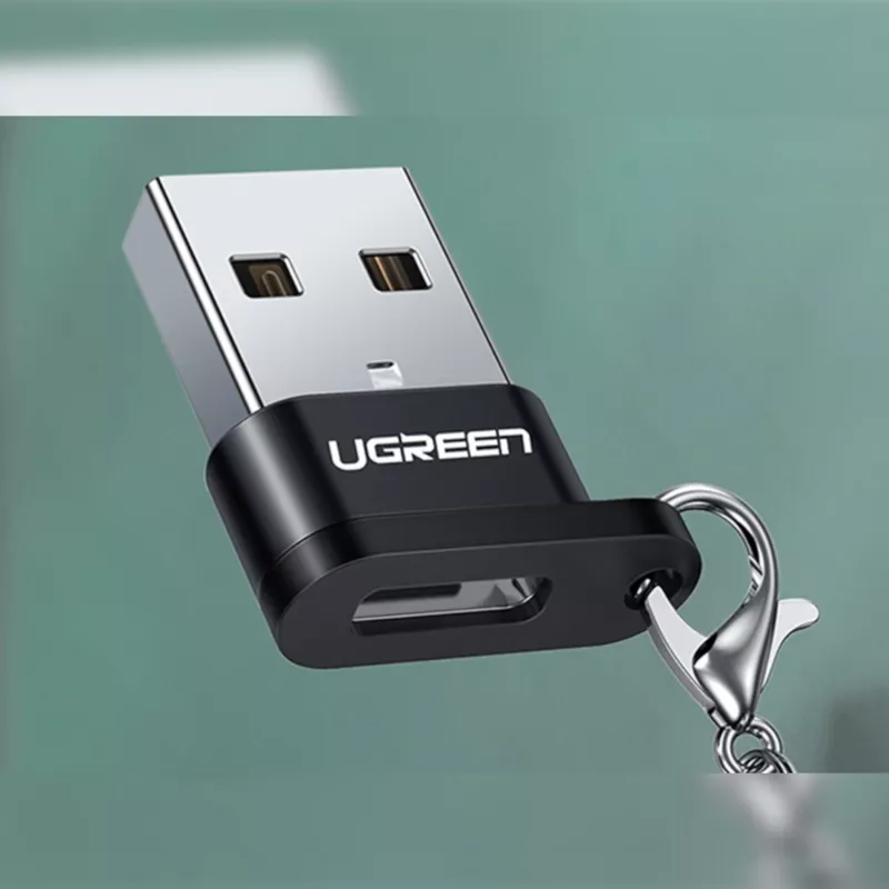 UGREEN προσαρμογέας USB-A αρσενικό σε USB-C θηλυκό (μαύρο)