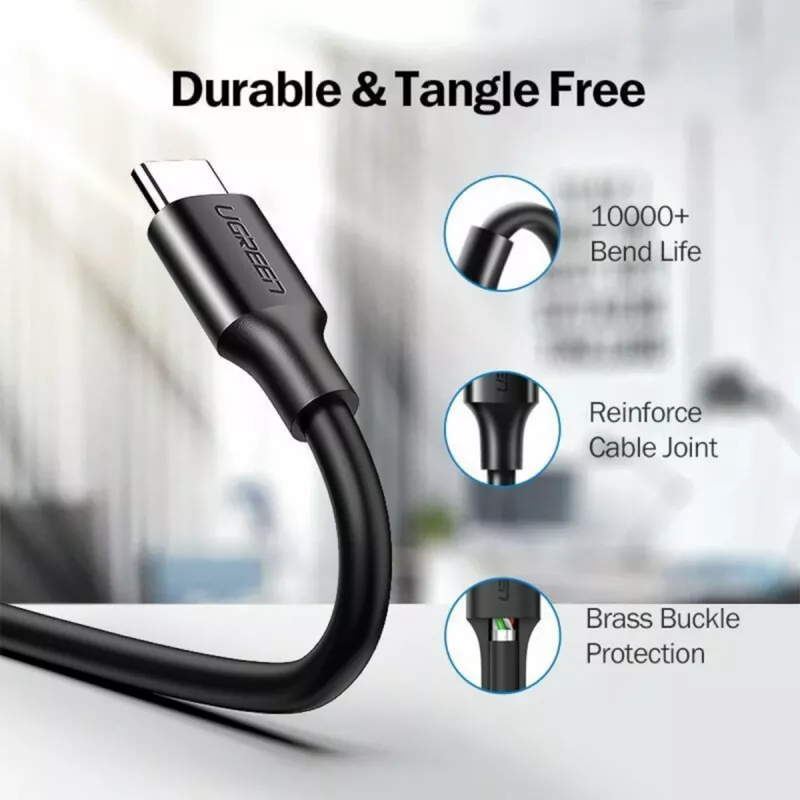 UGREEN Καλώδιο USB-A σε USB-C 3.0 1m μαύρο