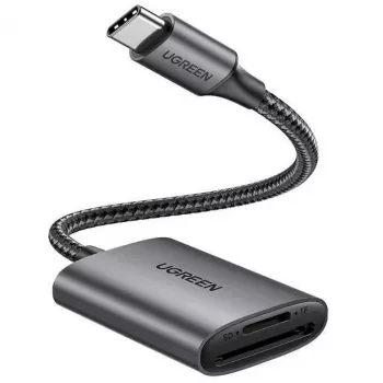 UGREEN USB-C Αναγνώστης καρτών - Space Gray, SD & Micro SD, 5 Gbit/s