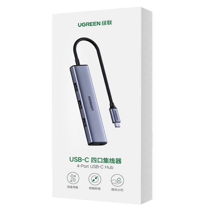 UGREEN USB-C Hub 4-Port USB 3.2 Gen 1 Ασημί