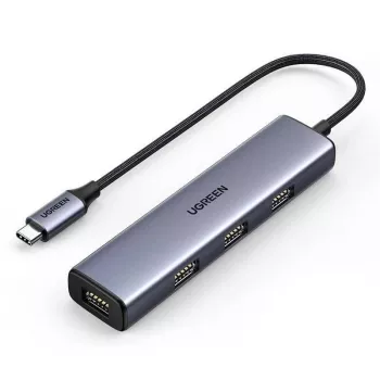 UGREEN USB-C Hub 4-Port USB 3.2 Gen 1 Ασημί