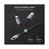 UGREEN Καλώδιο φόρτισης USB-C σε USB-C 100W πλεκτό νάιλον 2m μαύρο