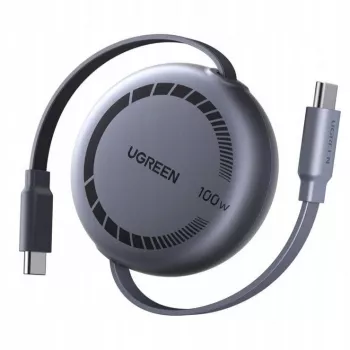 UGREEN USB-C σε USB-C PD 100W ανασυρόμενο καλώδιο ταχείας φόρτισης 1m μαύρο