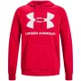 Under Armour ανδρικό φούτερ με κουκούλα Rival Fleece Big Logo κόκκινο