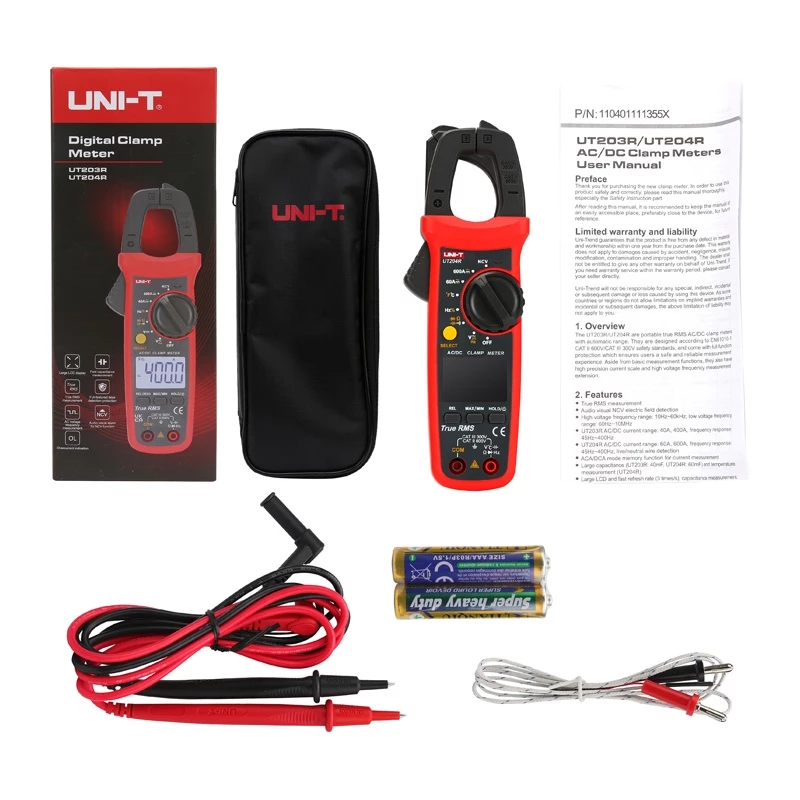 Uni-T UT204R ψηφιακό αμπερόμετρο σφιγκτήρα