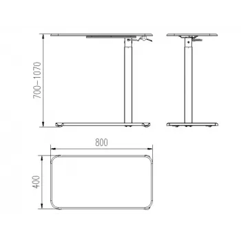 UNIQUE LAPTOP DESK Ρυθμιζόμενο Καθ' Ύψος Γραφείο/Τραπέζι Μαύρο