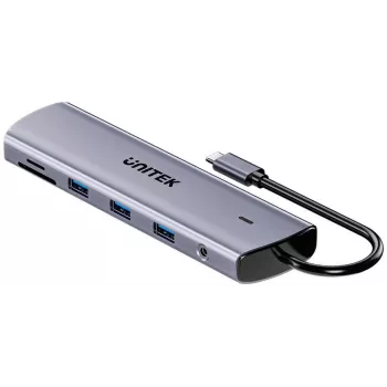 Unitek Hub USB 3.0 4 Θυρών με καλώδιο 30cm, Γκρι