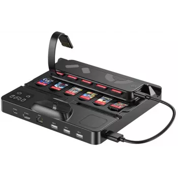 UNITEK Σταθμός φόρτισης για Nintendo Switch με Switch & αναγνώστη καρτών