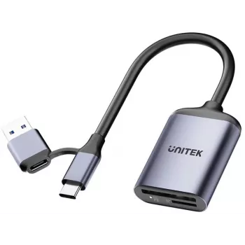 Αναγνώστης καρτών UNITEK SD4.0 / Micro SD4.0 2in1 USB 3.0 Type-A μαύρο