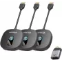 UNITEK ασύρματο σύστημα πομπού σήματος HDMI 1080p AV, 1 πομπός + 2 δέκτες, μαύρο