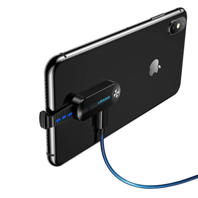 USAMS Lightning Dual Adapter με LED Φως SJ357 Μαύρο