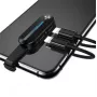 USAMS Lightning Dual Adapter με LED Φως SJ357 Μαύρο