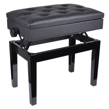 V-TONE BENCH 2 BK Πάγκος πιάνου με αποθηκευτικό χώρο, Μαύρο