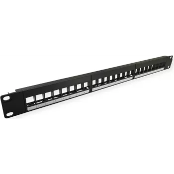 VALUE Patch Panel Keystone 19 ιντσών 1U 24 θύρες Unshielded 3-Piece (26.99.0368)