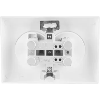 VCX WESA LC 16 Διπλή Πρίζα με Προστασία Επαφής, 16A 250V, Μαύρο