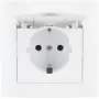 VCX WESA LC 18 πρίζα Schuko με καπάκι, επιτοίχια τοποθέτηση, IP44, λευκό