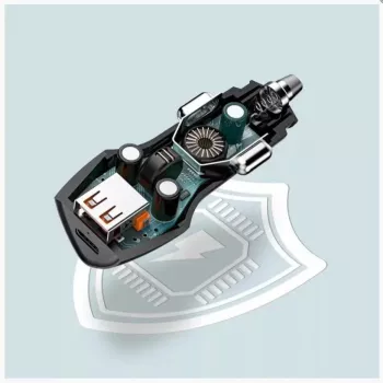 Veger CC50 Rigorous PD38W (1A1C) Φορτιστής Αυτοκινήτου Μαύρο
