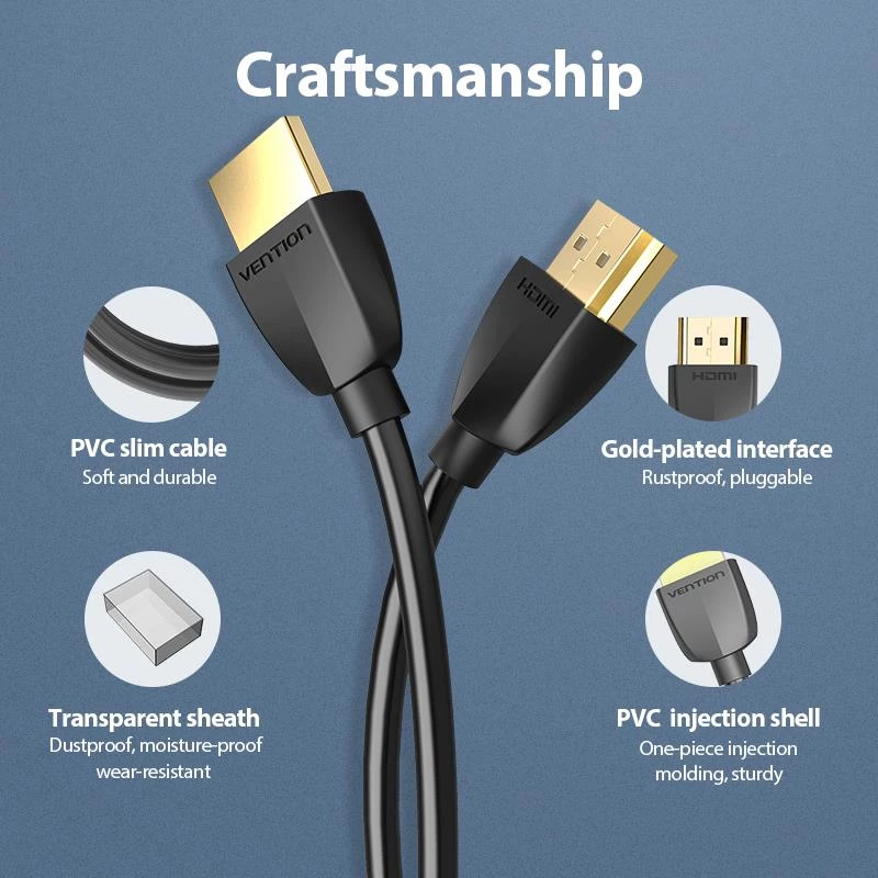 VENTION AAIBH Καλώδιο HDMI 2m Μαύρο