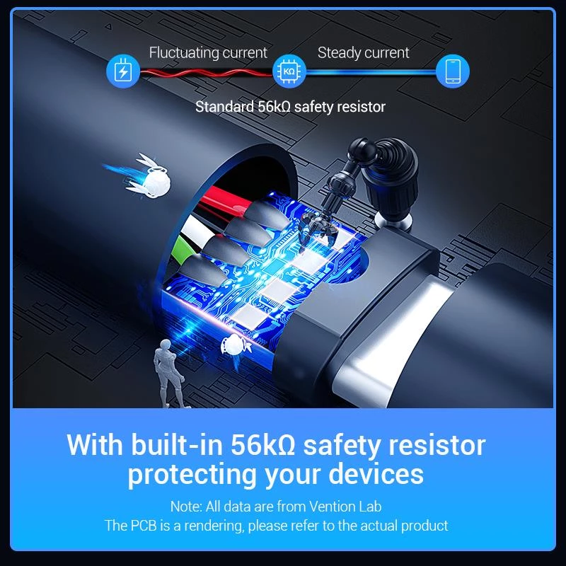 VENTION COKBG Καλώδιο USB 2.0 σε USB-C 1,5m Μαύρο