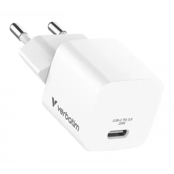 Verbatim Essentials 20W Φορτιστής τοίχου USB-C Power Delivery Μαύρο