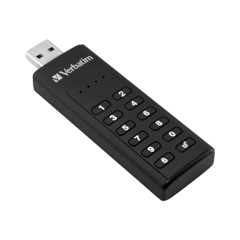 Verbatim Keypad Secure 32GB USB 3.2 Gen 1 Flash Drive με κρυπτογράφηση υλικού AES-256-bit - Μαύρο