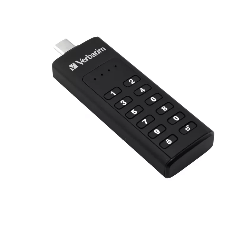 Verbatim Keypad Secure 32GB USB 3.2 Gen 1 Flash Drive με κρυπτογράφηση υλικού AES-256-bit - Μαύρο