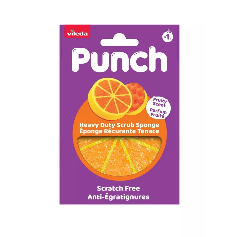 Vileda Punch Strong Πορτοκαλί σφουγγάρι καθαρισμού, 1 τεμ.