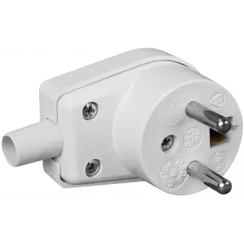 VIPLAST 220-01 γωνιακό βύσμα ρεύματος 16A 250V IP20 λευκό