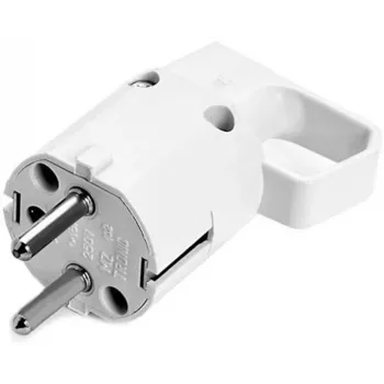 VIPLAST 325-01 Βύσμα Schuko με Δακτύλιο Λαβής, 16A 250V, IP20, Λευκό