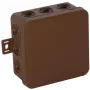 VIPLAST V7 Click Επιτοίχιο κουτί διακλάδωσης, 12 εισόδους, καφέ, IP54, 100x100x41mm, 037-02