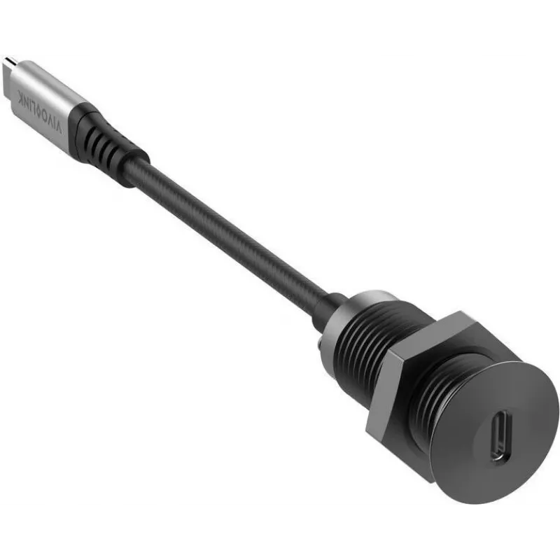 Vivolink Πρίζα γραφείου USB-C Μαύρο με καλώδιο USB-C 0,3 m