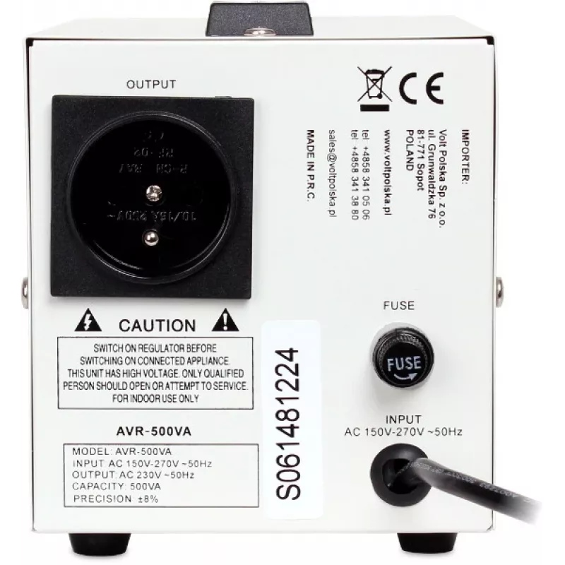 VOLT POLSKA AVR 500 Σταθεροποιητής τάσης 500VA