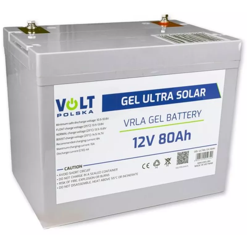 Volt Polska Gel VPRO 12V 80Ah Μπαταρία