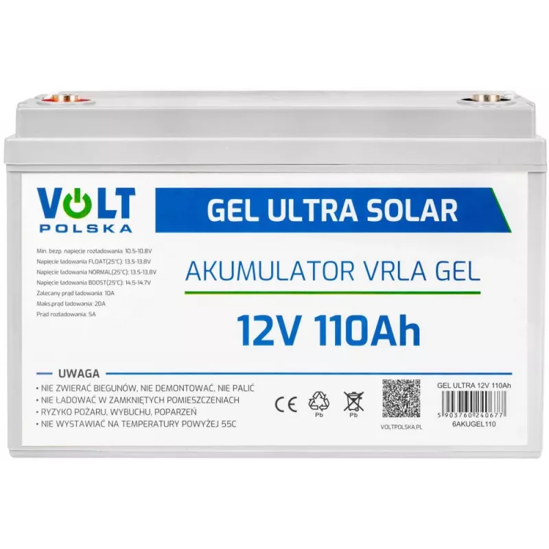 VOLT POLSKA GEL VPRO μπαταρία ηλιακού 12V 110Ah