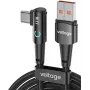 VOLTAGE PowerAngle 66W PD Καλώδιο USB-A σε USB-C Γωνιακό 1m Μαύρο