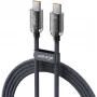VOLTAGE PureCrystal Καλώδιο 100W USB-C σε USB-C PD 1m Μαύρο