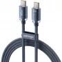 VOLTAGE PureCrystal Καλώδιο USB-C σε USB-C 100W PD 2m μπλε