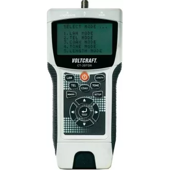 Voltcraft CT-20TDR Ελεγκτής καλωδίων TDR με μέτρηση μήκους, Wiremap, γεννήτρια τόνου για καλώδια UTP/STP LAN, ομοαξονικά και τηλεφώνου