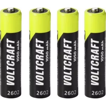 VOLTCRAFT Micro (AAA) NiMH Μπαταρία 1050 mAh 1,2 V Ready to Use, Συσκευασία 4 τεμ. (VC-17275425)