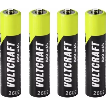 VOLTCRAFT Micro (AAA) Μπαταρία NiMH 800 mAh 1,2 V Ready to Use, συσκευασία 4 τεμ. (VC-17275415)