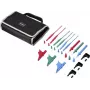VOLTCRAFT MLSet-140 σετ καλωδίων μέτρησης, 4 mm βύσματα στοιβαζόμενα, 1,5 m, κόκκινο/μπλε/πράσινο, με κροκοδειλάκια και ακίδες δοκιμής VC-18652740
