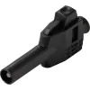 VOLTCRAFT MP-4 βύσμα εργαστηρίου, σύνδεση με σφιγκτήρα, ευθύ, 4 mm ακίδα, μαύρο, 32 A, 60 V DC VC-17195190