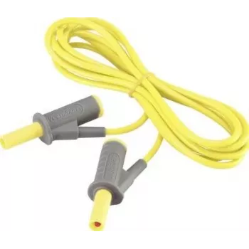 VOLTCRAFT MSB-501 Καλώδιο μέτρησης ασφαλείας, 4 mm επισωρεύσιμο βύσμα banana σε ίδιο, 2 m, Κίτρινο, CAT III 1000 V / CAT IV 600 V, 16 A VC-8063480
