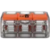 WAGO 221-413 COMPACT Κλέμμα σύνδεσης, 3 αγωγών, 0,2–4 mm², Διαφανές, συσκευασία 50 τεμ.