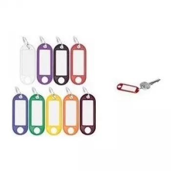 WEDO κρίκος κλειδιών με δακτύλιο, 18 mm, πορτοκαλί πλαστικό, λευκή αντικαταστάσιμη ετικέτα, 100 τεμ. (262 801806)