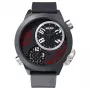 WELDER MAN K32-9201 50mm αναλογικό ρολόι quartz μαύρο καντράν δερμάτινο λουράκι