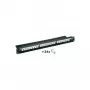 Wentronic 24-Port CAT6 UTP Patch Panel, τοποθέτηση σε rack 1U 19 ιντσών, μαύρο (95336)