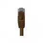 Wentronic Goobay Καλώδιο Patch Επίπεδο CAT 6, U/UTP, Σκούρο Καφέ, 0,5 m, Χαλκός 95889