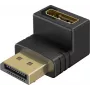 Wentronic Goobay Αντάπτορας γωνίας DisplayPort 90° προς τα κάτω μαύρο (77130)