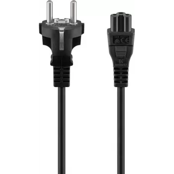 Wentronic Goobay καλώδιο επέκτασης, βύσμα Schuko σε υποδοχή Schuko, 1 m, μαύρο, 16 A, 250 V, H05VV-F 3G1.5, γωνιακό βύσμα, CE/VDE 57846